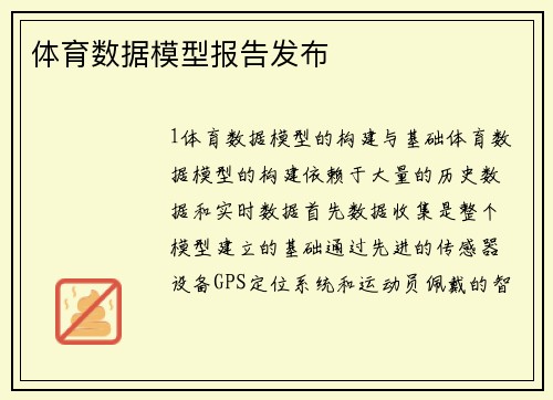 体育数据模型报告发布